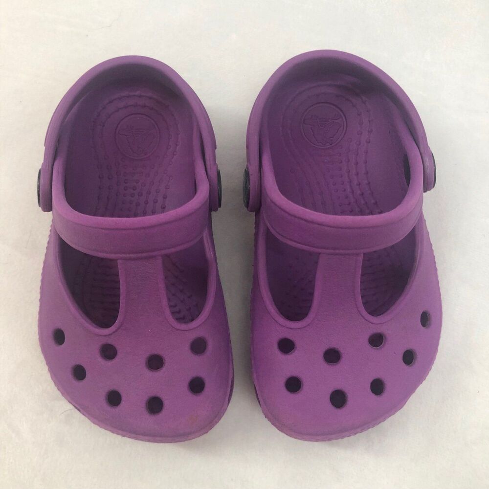Crocs purple Mary Jane size 4/5